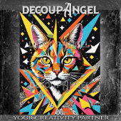 MCM Portret van Cat Decoupage Tissuepapier