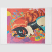 MCM Portret van Cat Lady Decoupage Tissuepapier (Voorkant)