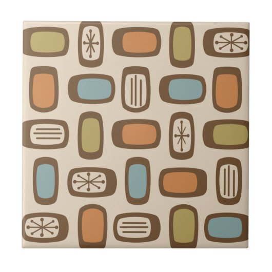 MCM-rechthoeken uit de Middeleeuwse eeuw, multicol Tegeltje (Voorkant)