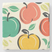 MCM Retro Apple Orchard Harvest  Stenen Onderzetter (Voorkant)