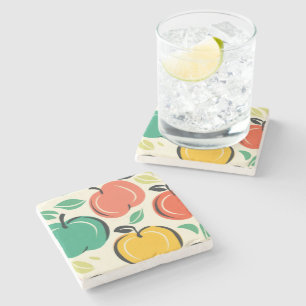 MCM Retro Appleboomgaard Oogst Stenen Onderzetter