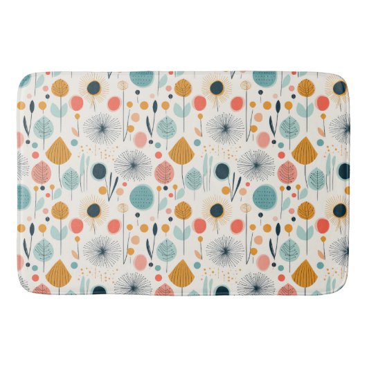 MCM retro botanisch patroon Badmat (Voorkant)