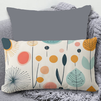 MCM Retro Botanisch Patroon Lumbar Kussen