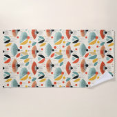 MCM retro botanisch patroon Strandlaken (Voorkant)