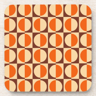MCM Retro Geometrisch Half Vierkant en Cirkel Patr Bier Onderzetter
