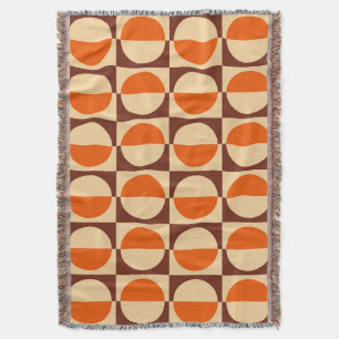 MCM Retro Geometrisch Half Vierkant en Cirkel Patr Deken