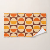 MCM Retro Geometrisch Halfvierkant en Cirkelpatroo Bad Handdoek (Handdoek)