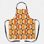 MCM Retro Geometrisch Halfvierkant en Cirkelpatroo Schort (Voorkant)