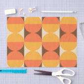 MCM Retro Geometrisch Halfvierkant en Cirkelpatroo Tissuepapier (Craft)