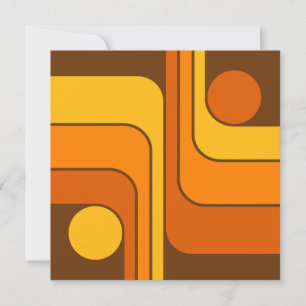 MCM Retro Stijl Geometrisch Ontwerp Jaren 70 Kaart