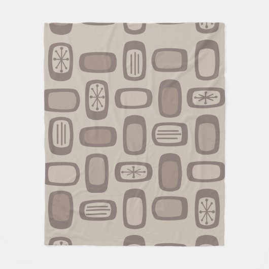 MCM Ronde rechthoeken uit de Middeleeuwen Fleece Deken (Voorkant)