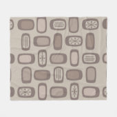 MCM Ronde rechthoeken uit de Middeleeuwen Fleece Deken (Voorkant (Horizontaal))