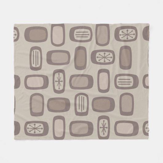 MCM Ronde rechthoeken uit de Middeleeuwen Fleece Deken (Voorkant (Horizontaal))