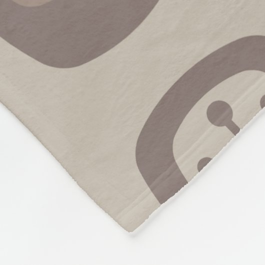 MCM Ronde rechthoeken uit de Middeleeuwen Fleece Deken (Hoek)