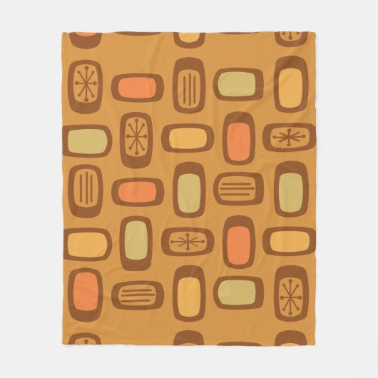 MCM Ronde rechthoeken uit de Middeleeuwen Fleece Deken (Voorkant)