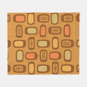 MCM Ronde rechthoeken uit de Middeleeuwen Fleece Deken