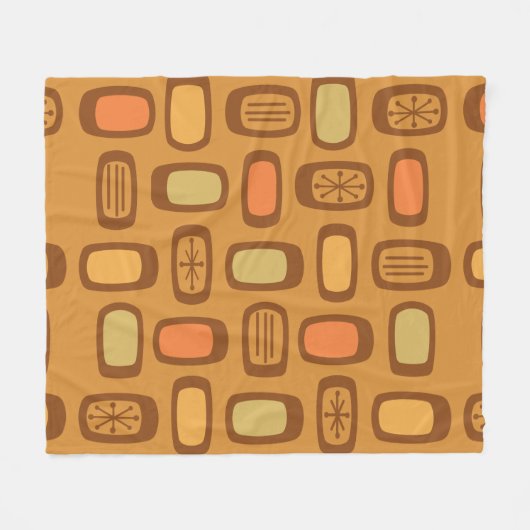 MCM Ronde rechthoeken uit de Middeleeuwen Fleece Deken (Voorkant (Horizontaal))