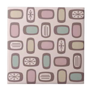 MCM Ronde rechthoeken uit de Mideeuw Roze pasta Tegeltje