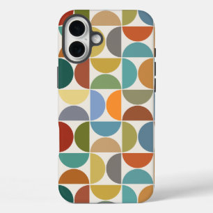 MCM Semicircles Grote Patroon Kleur op Crème iPhone 16 Plus Hoesje