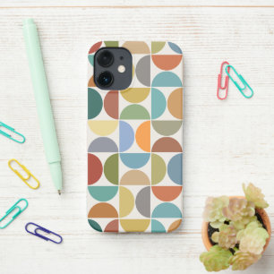 MCM Semicircles Grote Patroon Kleur op Crème iPhone 12 Mini Hoesje