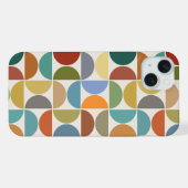 MCM Semicircles Grote Patroon Kleur op Crème iPhone Hoesje (Achterkant horizontaal)