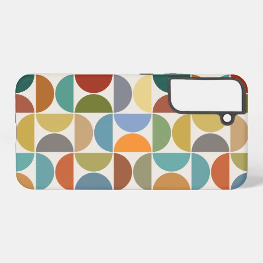 MCM Semicircles Grote Patroon Kleur op Crème Samsung Galaxy Hoesje (Achterkant horizontaal)