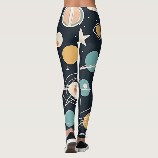 MCM Space Age Planeten en Sterren Leggings (Achterkant)