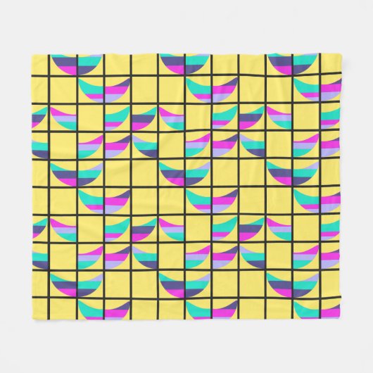 MCM Tic-Tac-Toe Fleece Deken (Voorkant (Horizontaal))