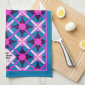 MCM Vibrant Retro Diamant Patroon Thee Theedoek (Quarter Fold)