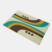 MCM WELKOM MAT - Blauwgroen, bruin en Sinaasappel (Schuin)