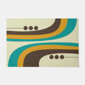 MCM WELKOM MAT - Blauwgroen, bruin en Sinaasappel (Voorkant)