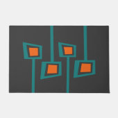 MCM WELKOM MAT - Sinaasappel en Blauwgroen (Voorkant)