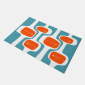 MCM WELKOM MAT - Sinaasappel en Blauwgroen (Schuin)