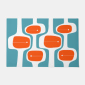 MCM WELKOM MAT - Sinaasappel en Blauwgroen (Voorkant)