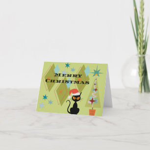 MCM Zwarte Kat Prettig Kerstfeest Feestdagen Kaart