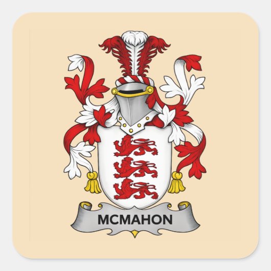 McMahon Familiewapen Vierkante Sticker (Voorkant)