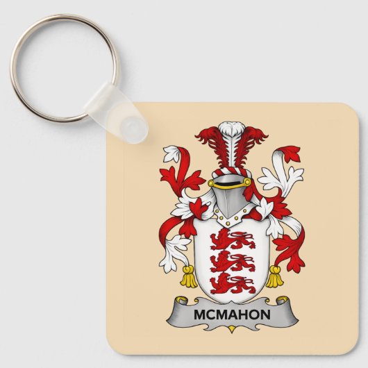 McMahon Family Coat of Arms Keychain (Voorkant)