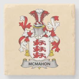 McMahon Family Coat of Arms Stone Coaster ( Stenen Onderzetter