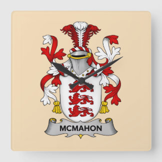 McMahon Family Coat of Arms Vierkante Klok