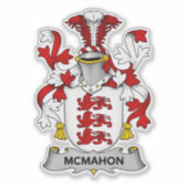 McMahon Family Coat of Arms Vinyl Sticker (Voorkant)