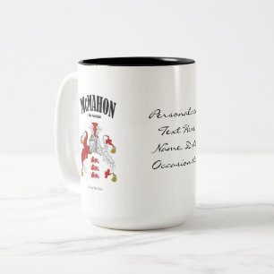 McMahon Family Crest, Vertaling & Betekenis Tweekleurige Koffiemok