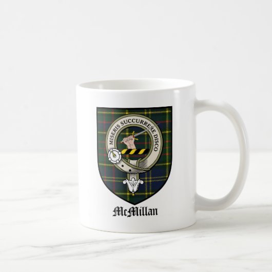McMillan Clan Crest Badge Tartan Koffiemok (Rechts)
