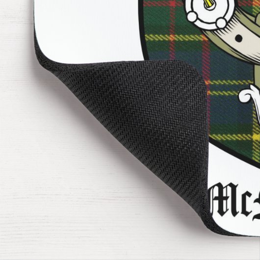 McMillan Clan Crest Badge Tartan Muismat (Hoek)