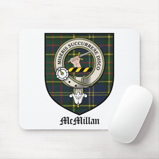 McMillan Clan Crest Badge Tartan Muismat (Met muis)
