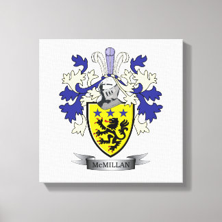 McMillan Family Crest Coat of Arms Canvas Afdruk
