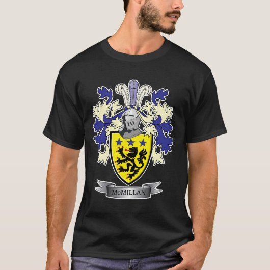 McMillan Family Crest Coat of Arms T-shirt (Voorkant)