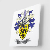 McMillan Family Crest Coat of Arms Vierkante Klok (Hoek)