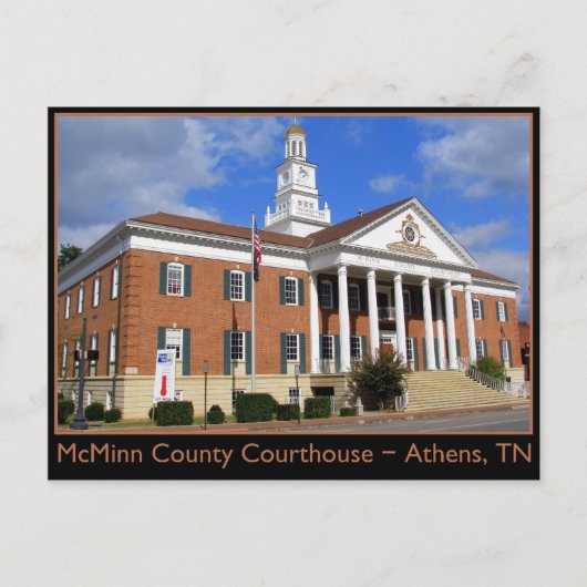McMinn County Courthouse - Athene, TN Briefkaart (Voorkant)