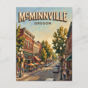 McMinnville Historisch Downtown Oregon Briefkaart