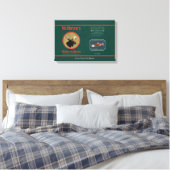 McMotek's Moose and Beans Label Canvas Afdruk (Insitu (Slaapkamer))
